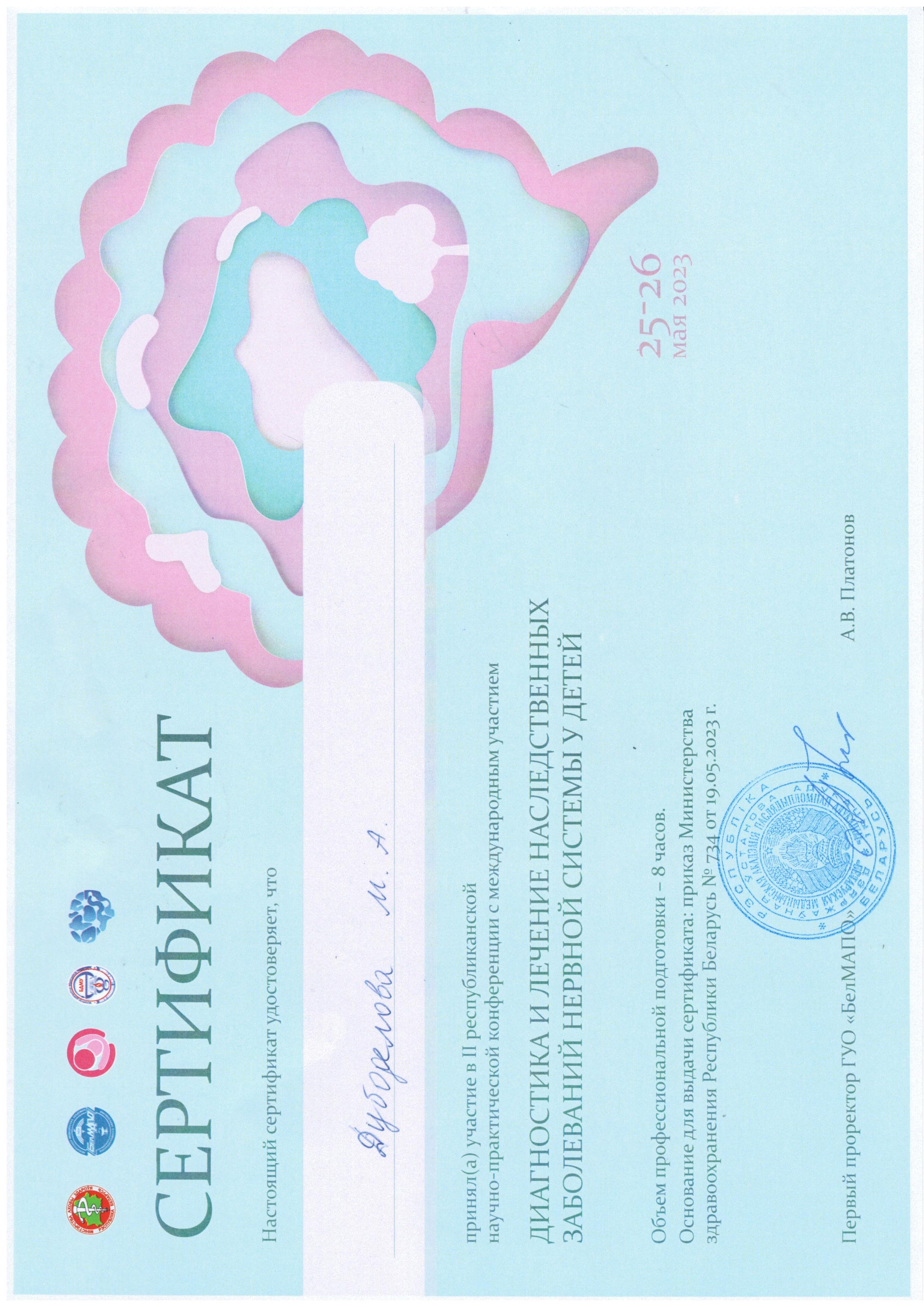 Сертификат 13